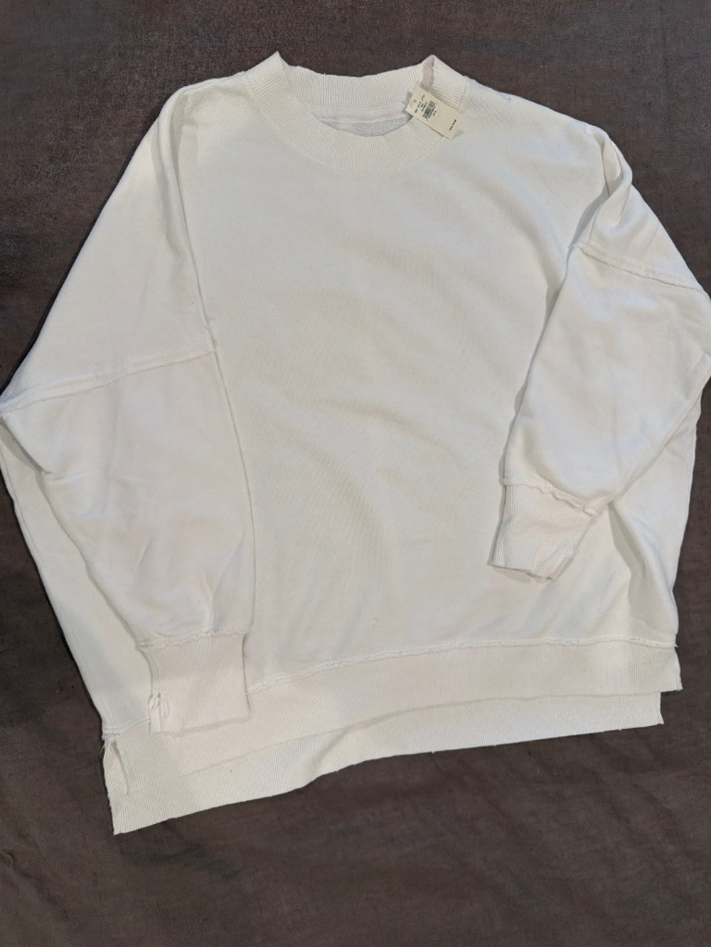 Aerie White Oversized Crewneck Sweatshirt NWT Sze S